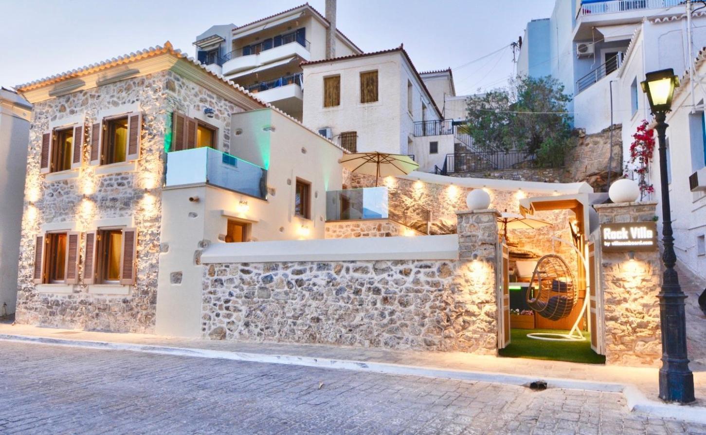 Villasonboard Rock Villa 3 Bed, 3 Bath, Jacuzzi, Seaside Ermioni Exterior photo